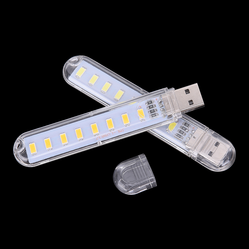 Mini LED Portable 5V 8 LED USB Lighting Computer Mobile Power Lamp Night Light