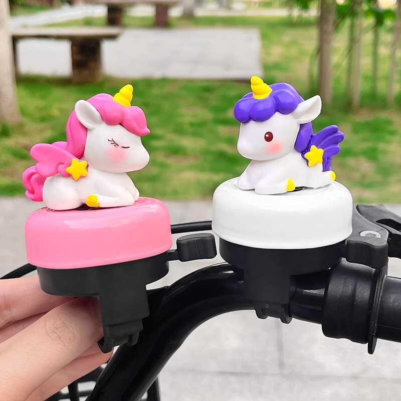 Unicorn Kids' Bike Bell Super Loud Cute Cartoon Design Universal for Balance Bikes Bicycles Skateboards