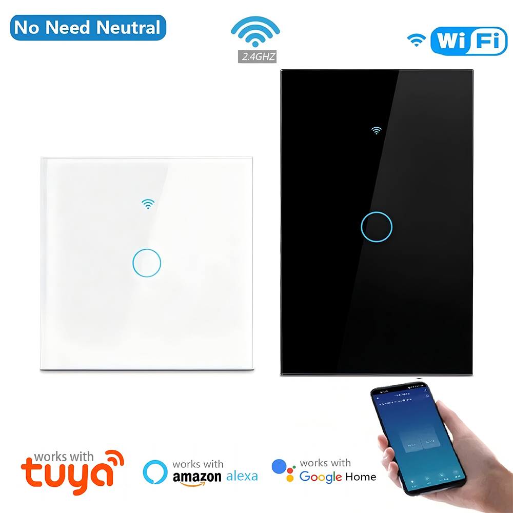 Works with Tuya Smart Life Light Switch WiFi Touch Sensor APP Remote Control 110V/220V for Alexa Home lightify