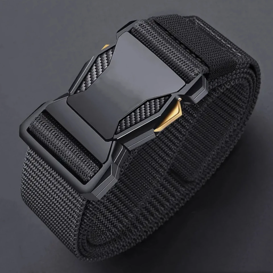 New Quick Release Pluggable Buckle Sports Belt Breathable Men Belts For Men Pants Belt