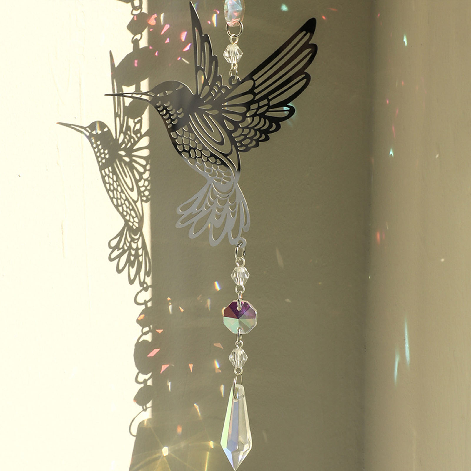Metal Crystal Pendant Cast Beautiful Rainbow Sun Catcher Pendant for Thanksgiving New Year Gift pen gpt
