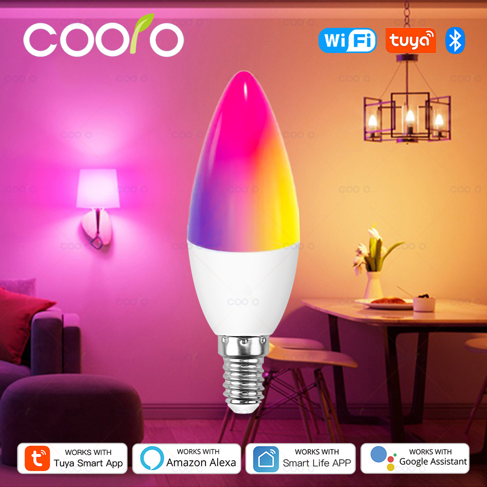 Tuya WiFi GU10 Smart LED Light Bulb Bluetooth GU10 Dimmable Lamps Smart Life App Control Spotlight Bulb Works With Alexa