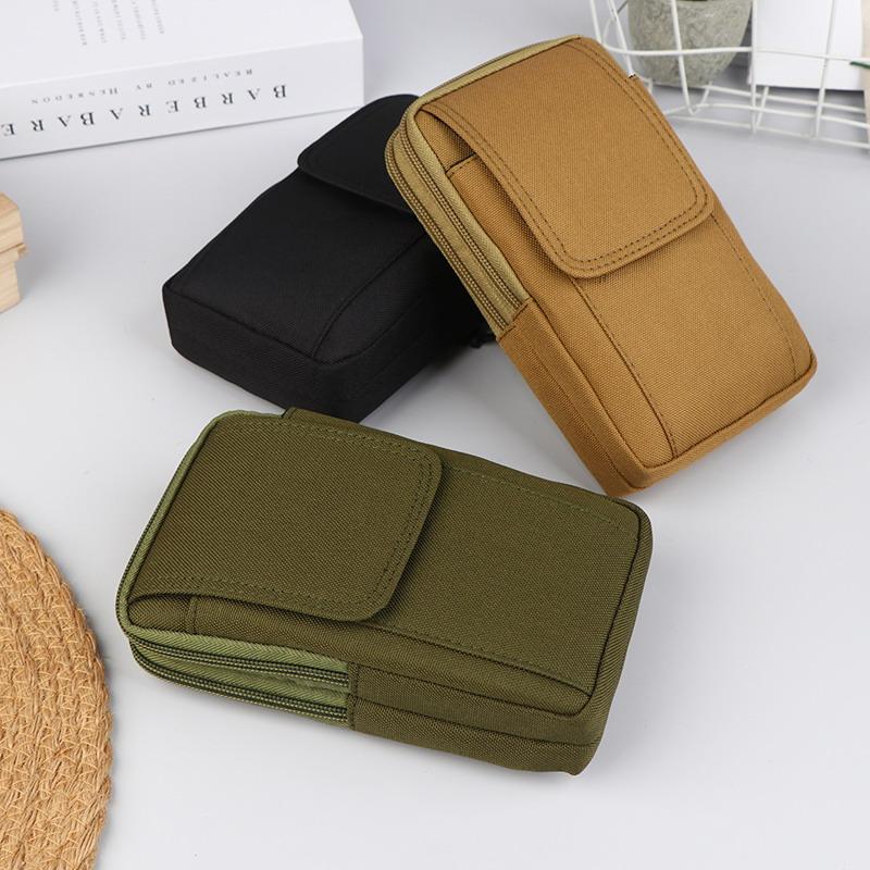 New Men's Waist Bag Nylon Portable Durable Coin Purse Fashion Versatile Casual Mobile Phone Bag Small Bag Outdoor Small Bag