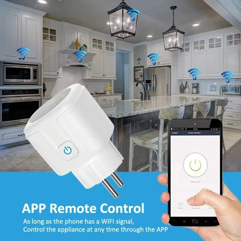 Tuya Smart Plug WiFi Socket Outlet EU 20A 16A Energy Monitoring Function Timer Adapt or Work with Alexa Hey Alice