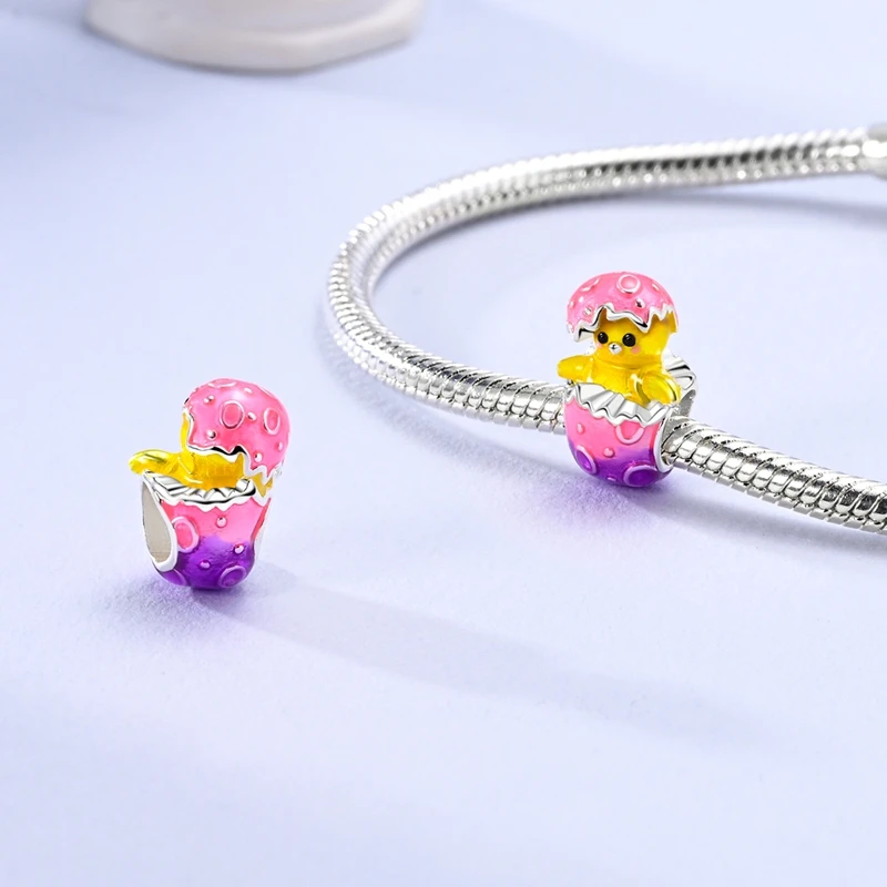 Original Charms 925 Silver Cute Heart-shaped Stars RV Beads Fit Charms Plata 925 Bracelets For Women Jewelry Making Gifts