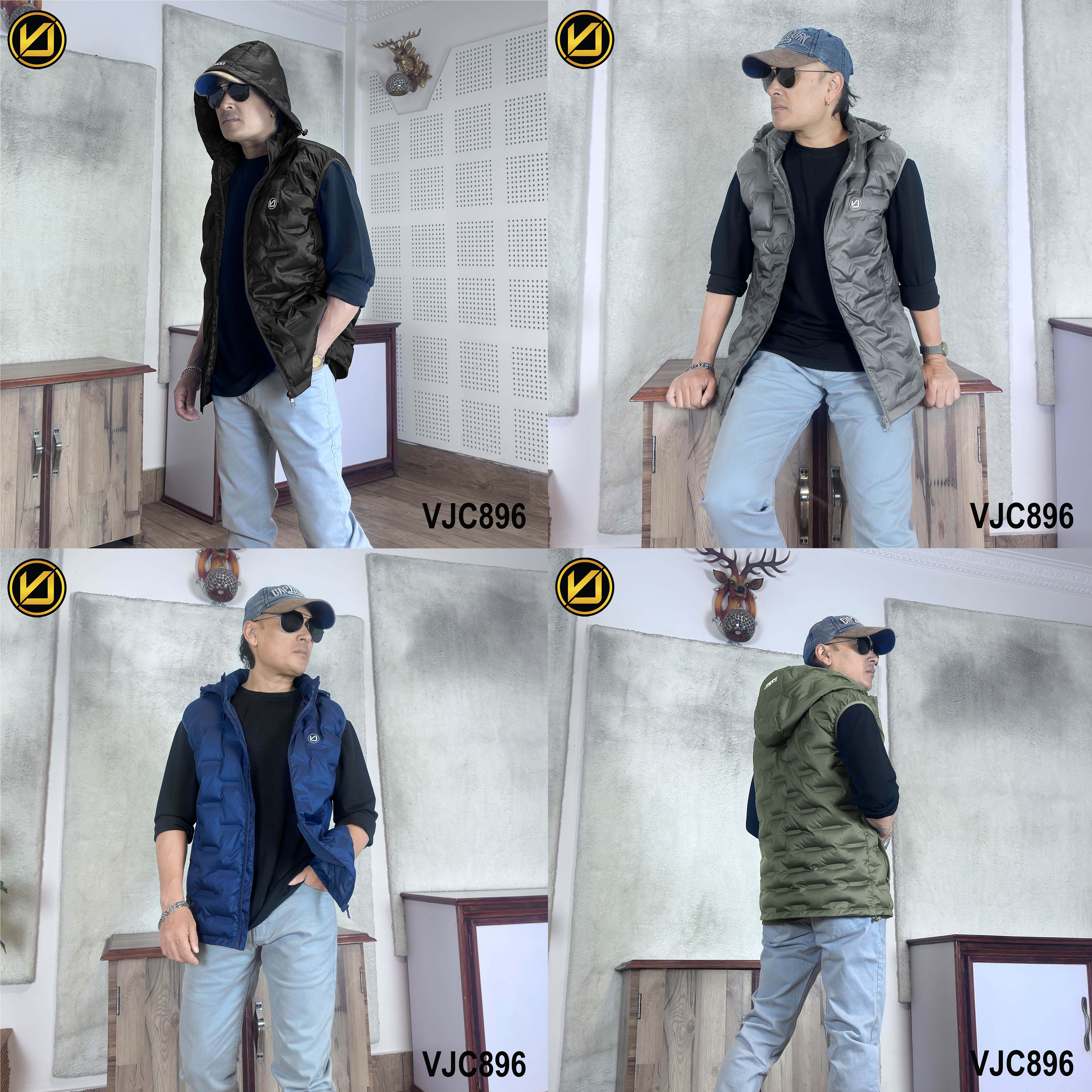 VIRJEANS (VJC896) Half Dawn Ultra Light Jacket For Men- Blue