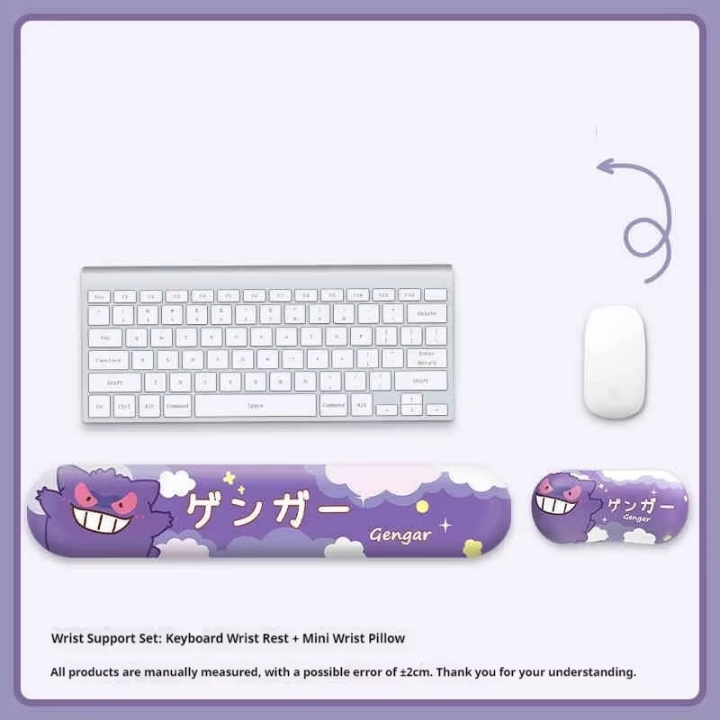 Gengar Jigglypuff Pikachu Cute Cartoon Wrist Rest Mouse Pad - Silicone Wrist Support Keyboard Pad For Women Office Use