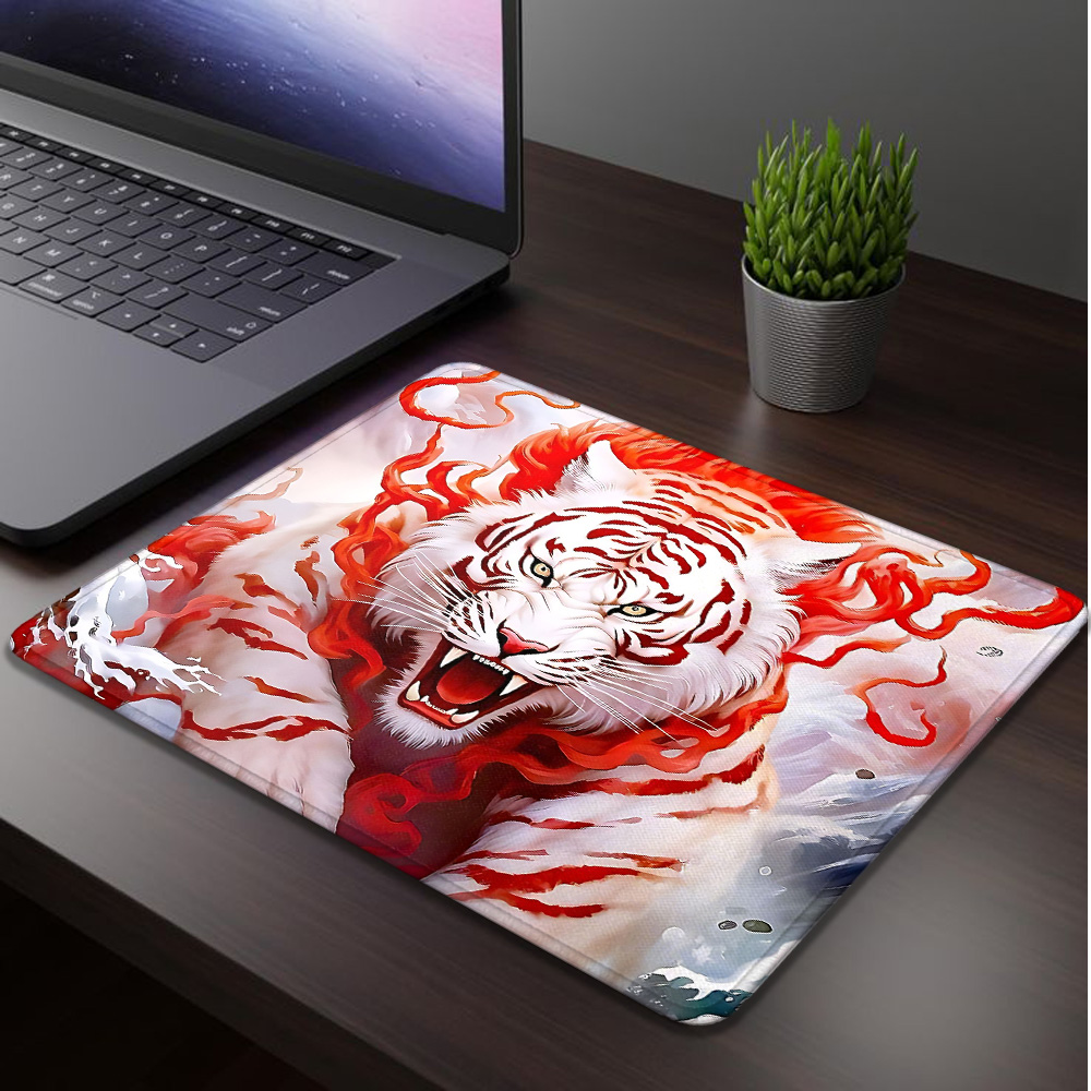 Deskmat Pop Art Style Tiger Computer Mousepad Speed Mouspad Small Mouse Pad Mat Mausepad Gaming Mats Office Accessories Gamer