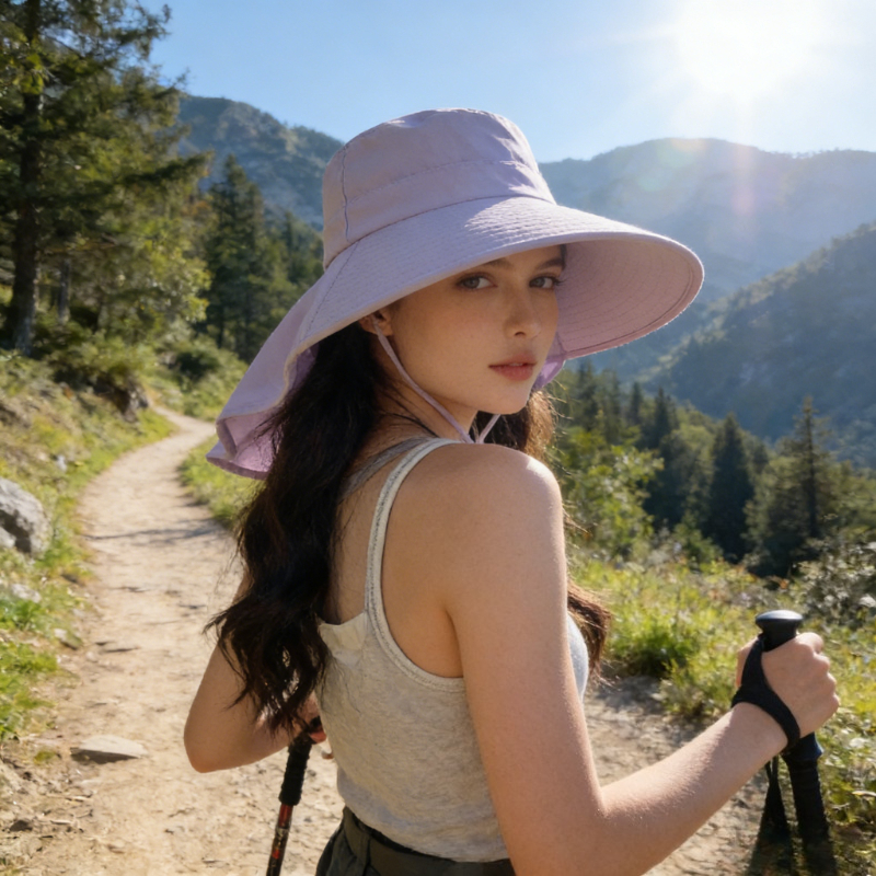 Big Brimmed Sun Protection Hat for Women 2026 New Model, UV Resistant, Waterproof, Face Covering, Shawl Sun Hat for Cycling