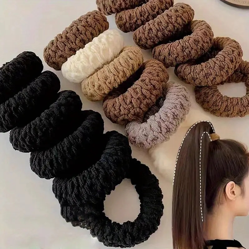 5/10pcs Set High Elastic Hair Rubber Bands Casual Hair Ties Thick Hair Ropes Headdress For Women