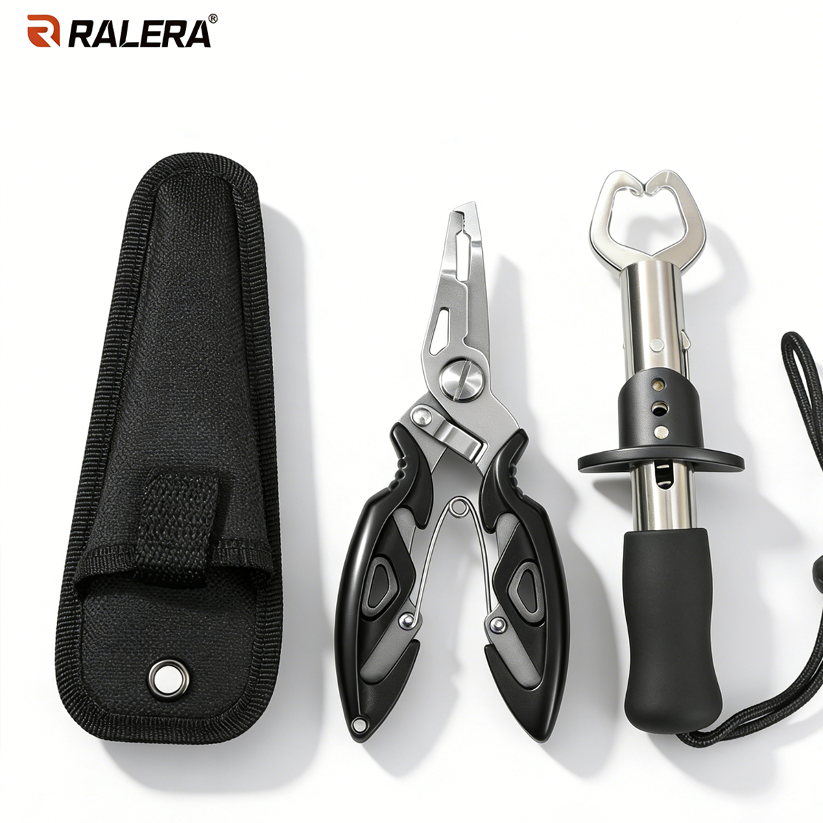 RALERA Fishing Tool Set Fishing Pliers & Fish Gripper Multifunctional Fishing Gear with Storage Bag