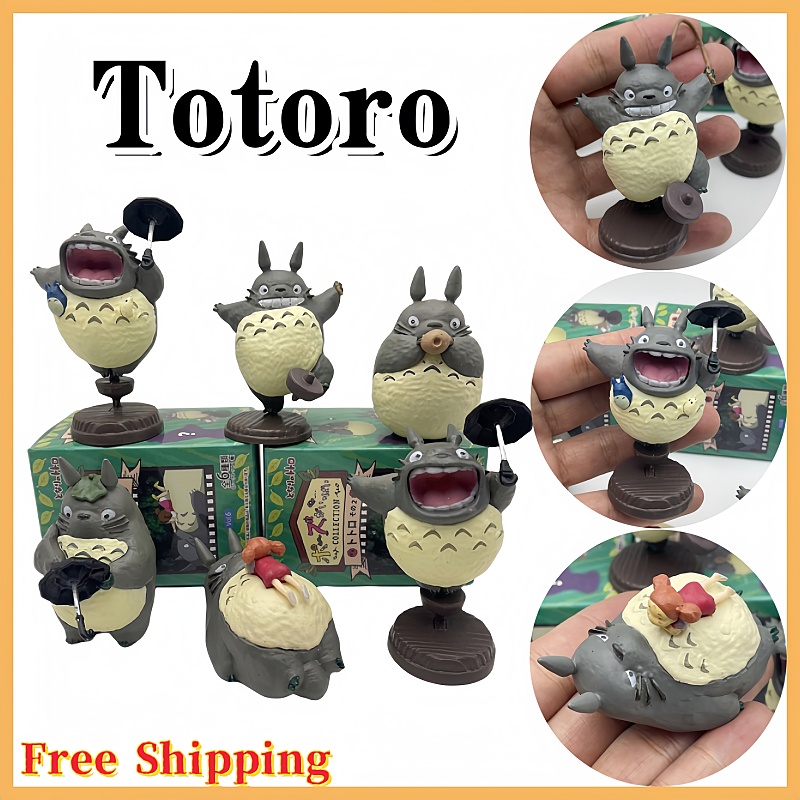2025 New Hot Hayao Miyazaki Anime Peripheral 6pcs Totoro Surprise Blind Box Desktop Ornament Figure Birthday Toy Model