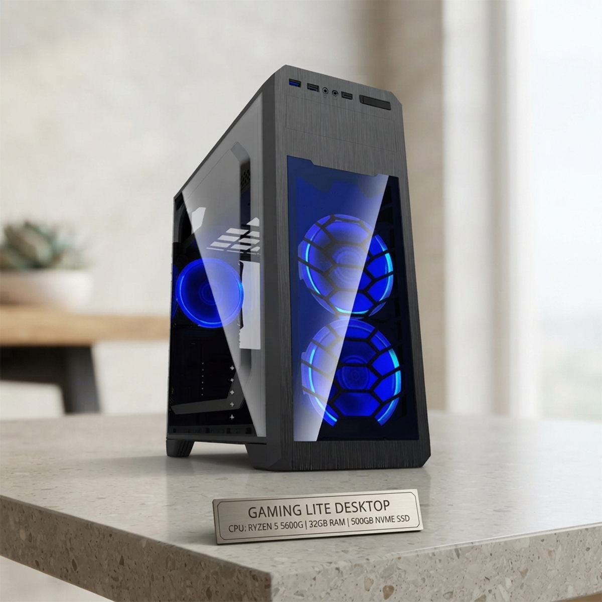 Gaming Lite Desktop CPU Ryzen 5 5600G 32GB RAM 500GB NVME Ssd(cpu Only)