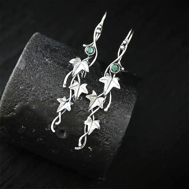 Retro Fashion Hand Carved Flower Shaped Dangle Earrings Women's Bohemian Style Elegant Banquet Wedding Jewelry Accessories