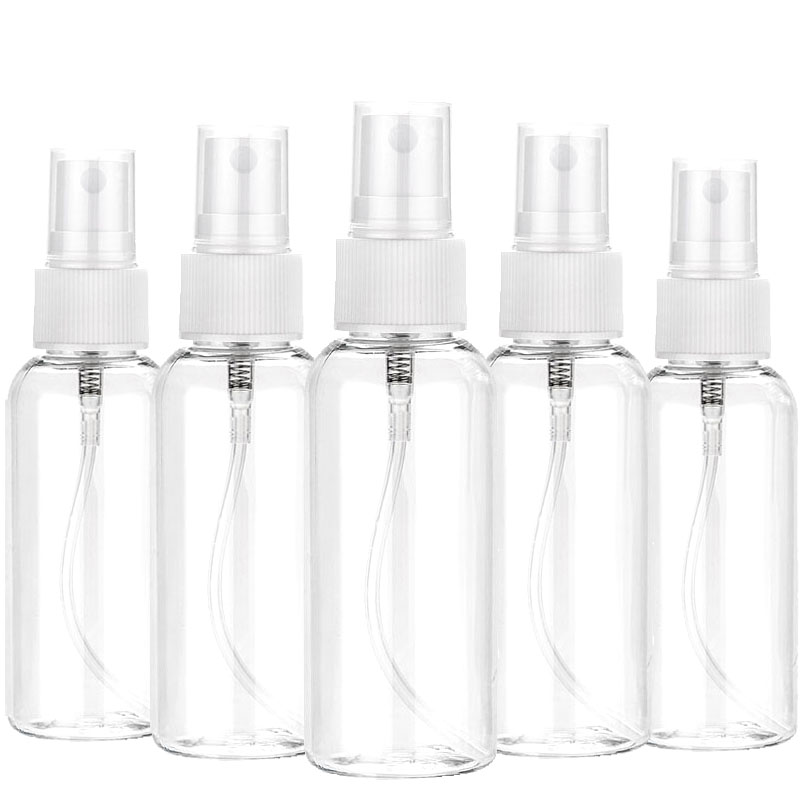 Refillable 30ml 50ml 100ml Clear PET Plastic Portable Spray Bottle Empty Perfume Container