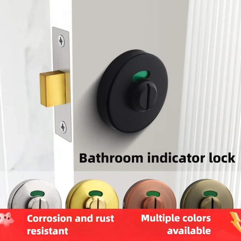 Indicator Door Lock Public Toilet WC Hardware Bolt Latch For Bathroom Stainless Steel Deadbolt Office Dressing Room