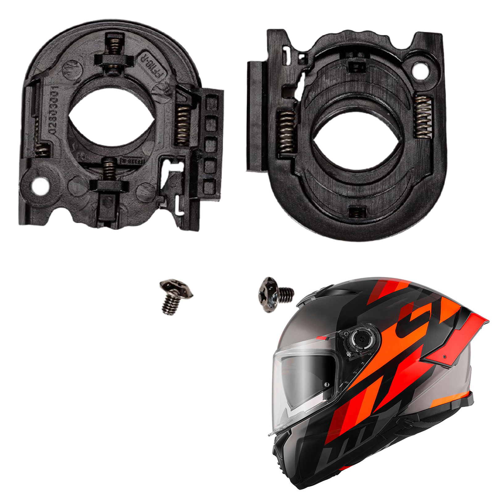 2 Pcs Helmet Visor Shield Base Repair Parts High Performance Visor Len Base Easy Installation Motorcycle Accessories for MT 4