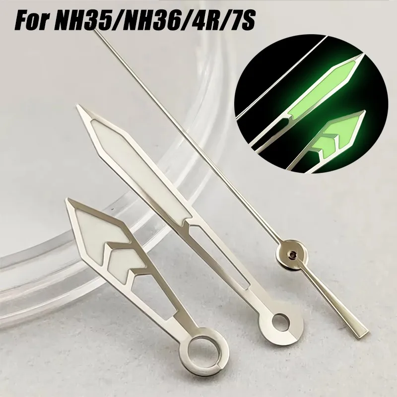 NH35 Hands Rose Gold Silver Gold Watch Hands For NH35/NH36/4R/7S Movement Watches Pointers Green Luminous