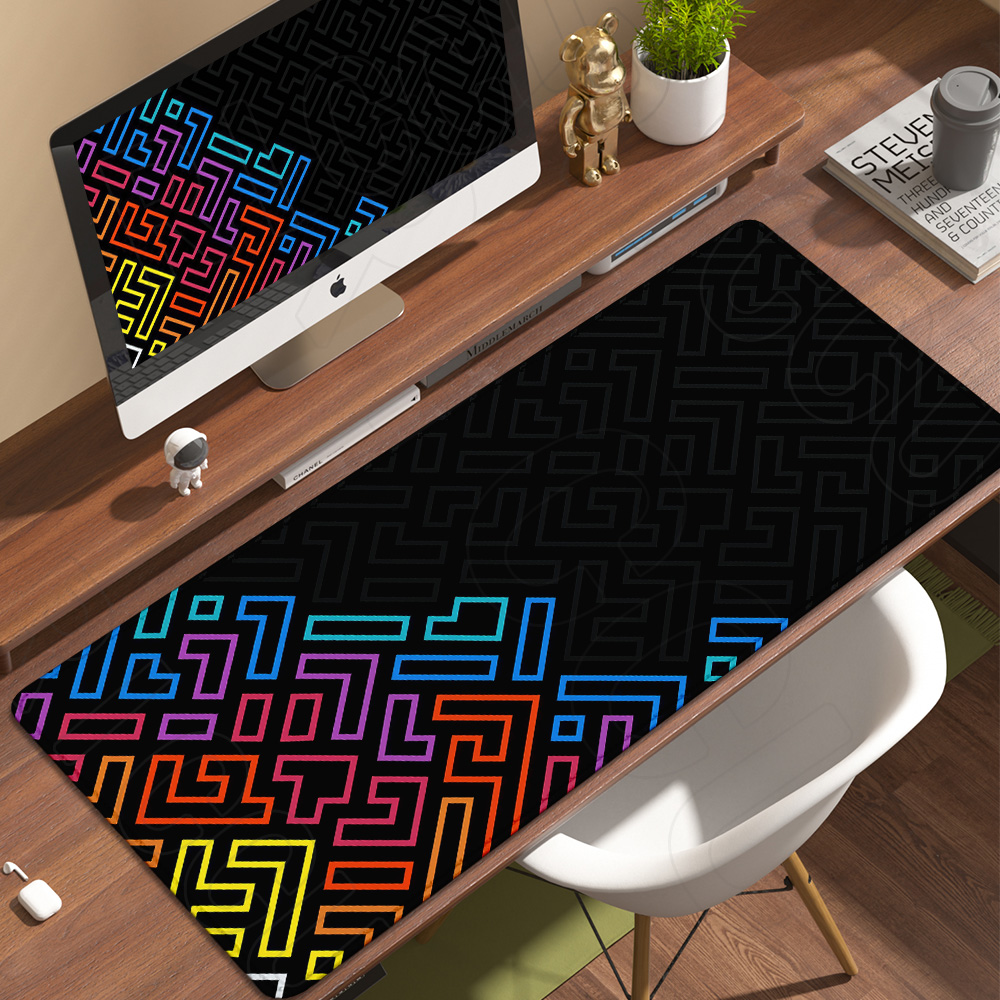 XXL Checkered graffiti Mouse pad Office Laptop HD Printing Mausepad Pc Accessories Grid Desk mat Large Gaming expand Mats