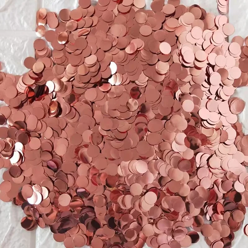 100g Pink Silver Rose Gold Star Round Confetti 1.5cm Glitter Foil Confetti For Bithday Wedding Baby Shower Party Decor