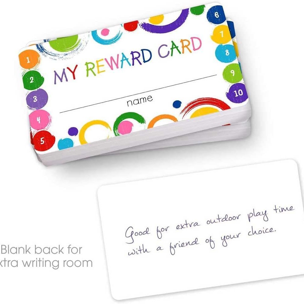 Teacher Punch Cards 50 Pcs/pack (3.5 X 2 inch) - Incentive Behavior Reward Card for Students