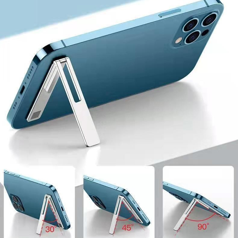 2pcs Mobile Phone Holder Stands Ultra Thin Metal Alloy Foldable Cellphone Kickstand Desktop Tablet Bracket Support