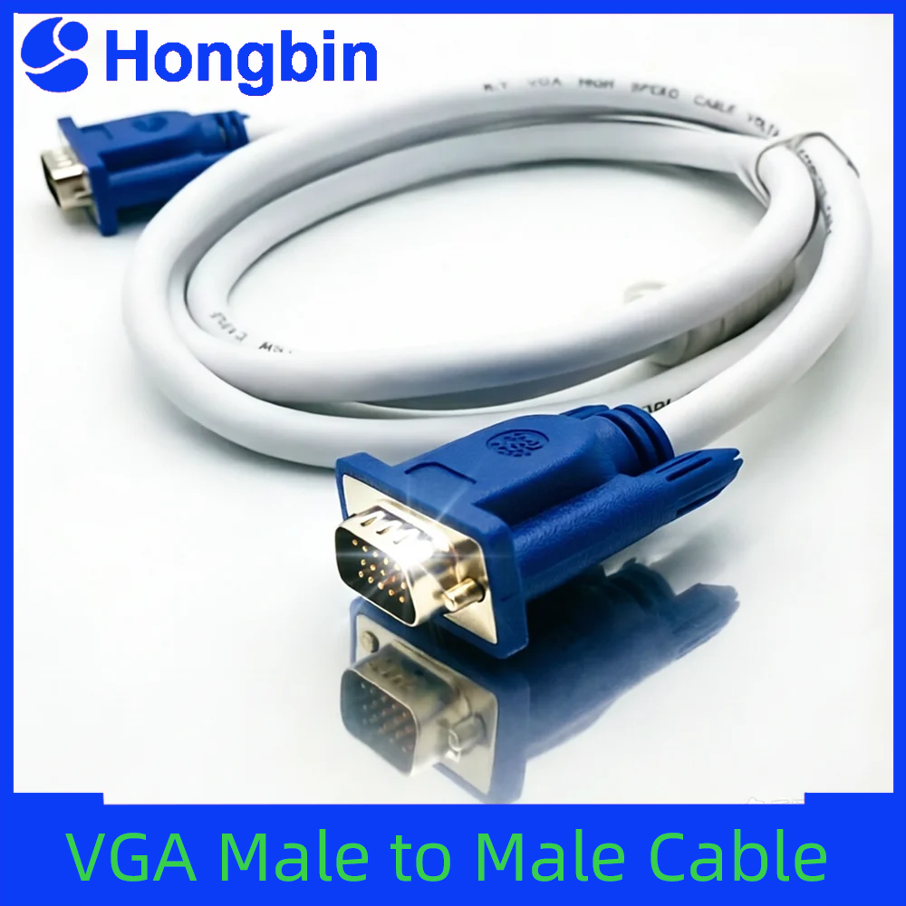 VGA Male to Male Cable for Computer Monitor HD Data Extension Line Projector Video Longer Line 1.5m 3m 5m