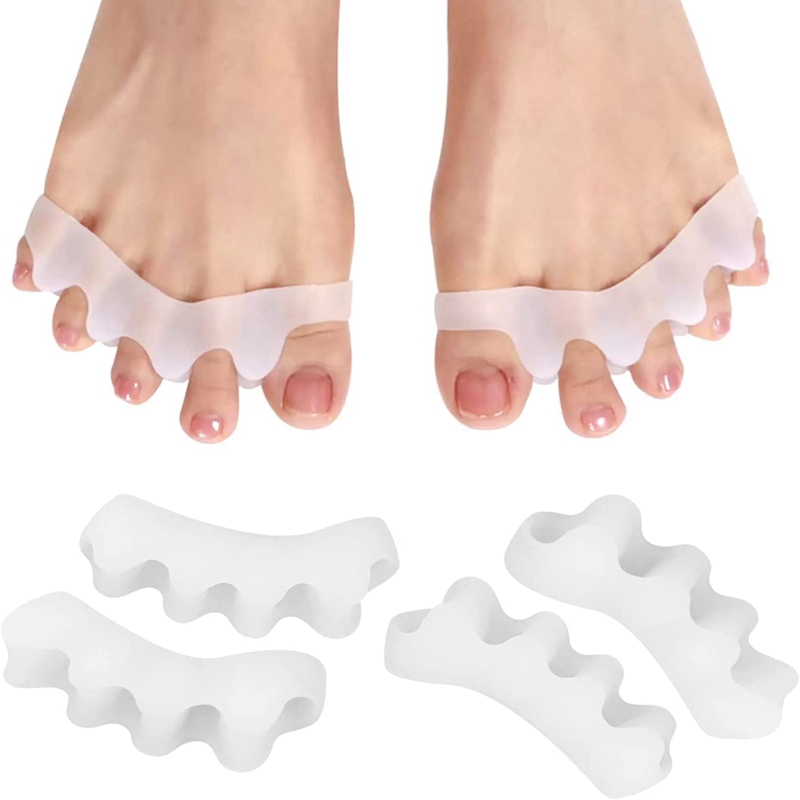 Silicone Hammer Toes Corrector for Women Men Protective Toe Separator Suitable Bunion Yoga Gel Straighteners Overlapping 1 Pair