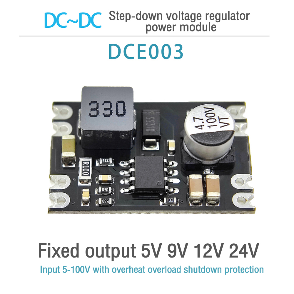 DC-DC Step Down Board 7V-100V High Efficiency Buck Converter Power Supply Module with shutdown function 5V/9V/12V/24V Output pen gpt