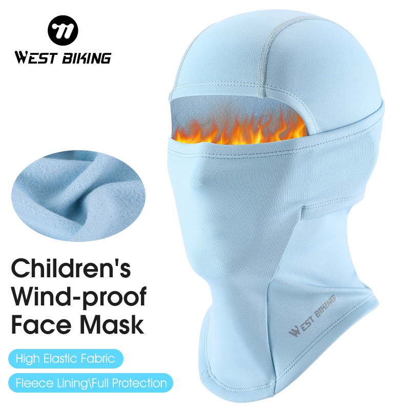 WEST BIKING Children Teenager Cycling Cap Warm Winter Outdoor Sport Headgear Bike Balaclava Neck Warmer Ski Bicycle Hat