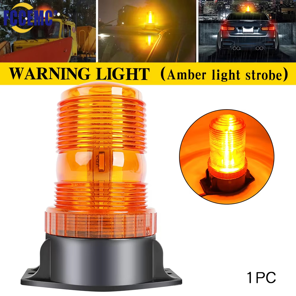 LED Strobe Light Car Warning Flash Safety Strobe Light Beacon for Forklift Truck School Bus Forklift Tractor Vehicle 12V 24V