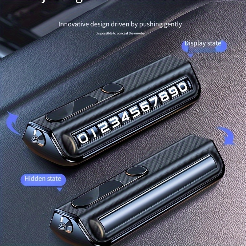 1PC Temporary parking, mobile phone, mobile phone, moving car number plate, ornament, number retention safety hammer