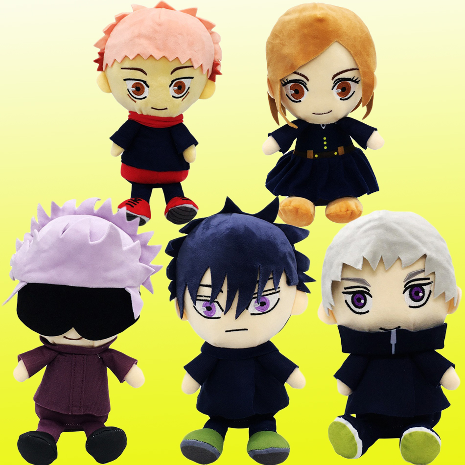 25cm Jujutsu Kaisen Plush Toys Anime Gojo Plushies Fushiguro Megumi Kugisaki Nobara Gojo Satoru Soft Stuffed Dolls Kids