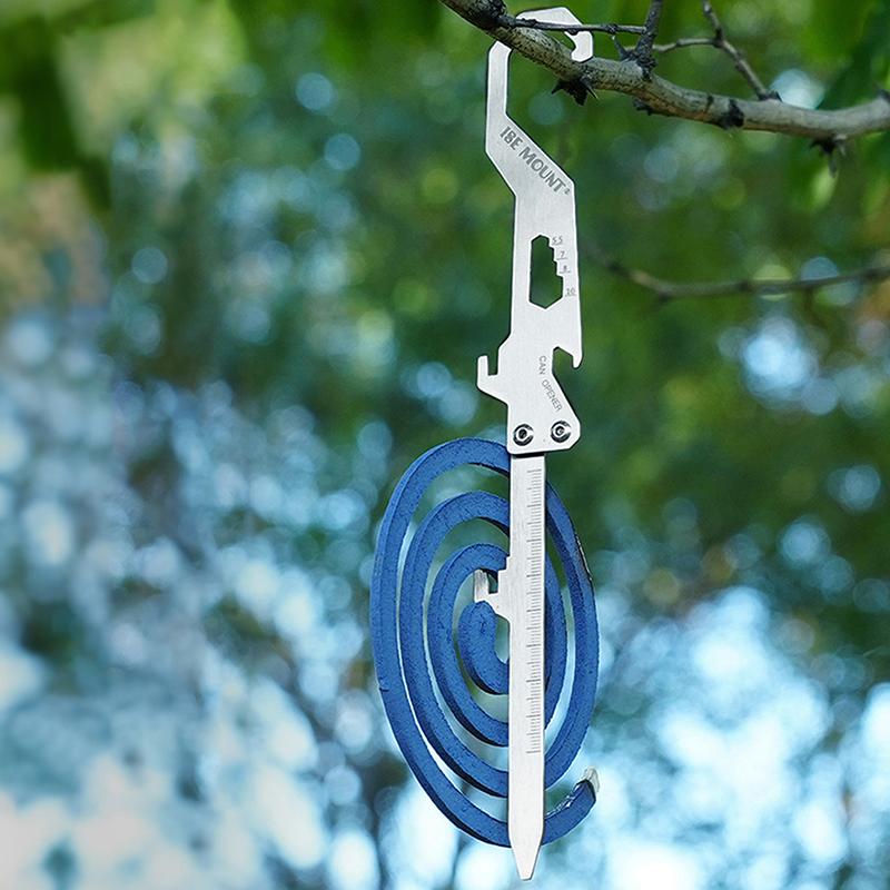 Stainless Steel Outdoor Mosquito Coil Bracket with Double Function Hook and Bottle Opener for Camping Picnic FishingGood Quality
