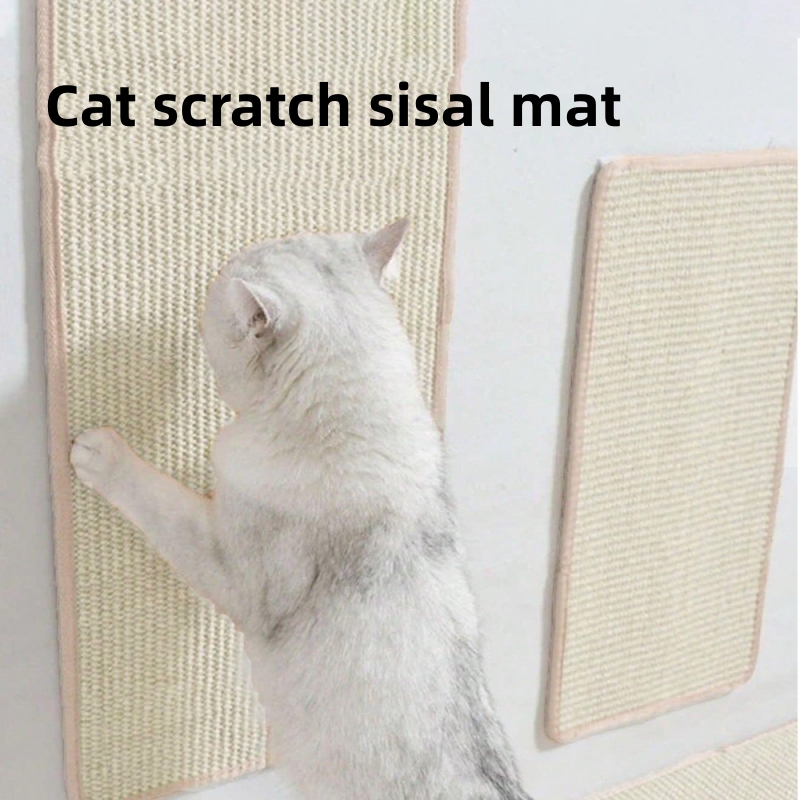 Pet Cat Scratching Board Natural Sisal Cat Scratcher Blanket Post Mat Pet Toy for Protecting Furniture Foot Sofa Cushion