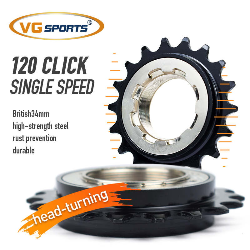 1pc VG SPORTS Single Speed Bike Freewheel Compatible with 1/2'' x 1/8'' Bicycle Freewheel Threaded Freehub Replacement Parts