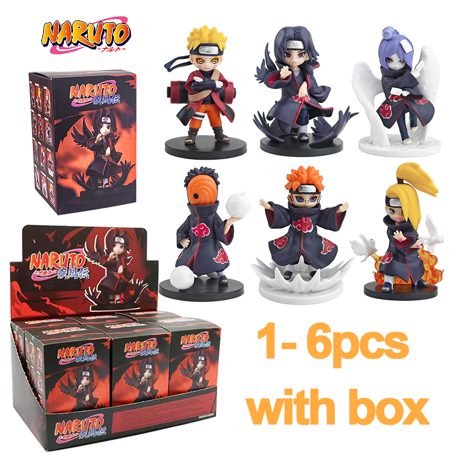 Anime Naruto Shippuden Akatsuki Arc Series Trendy Blind Random Box Toys Action Figure Guess Surprise