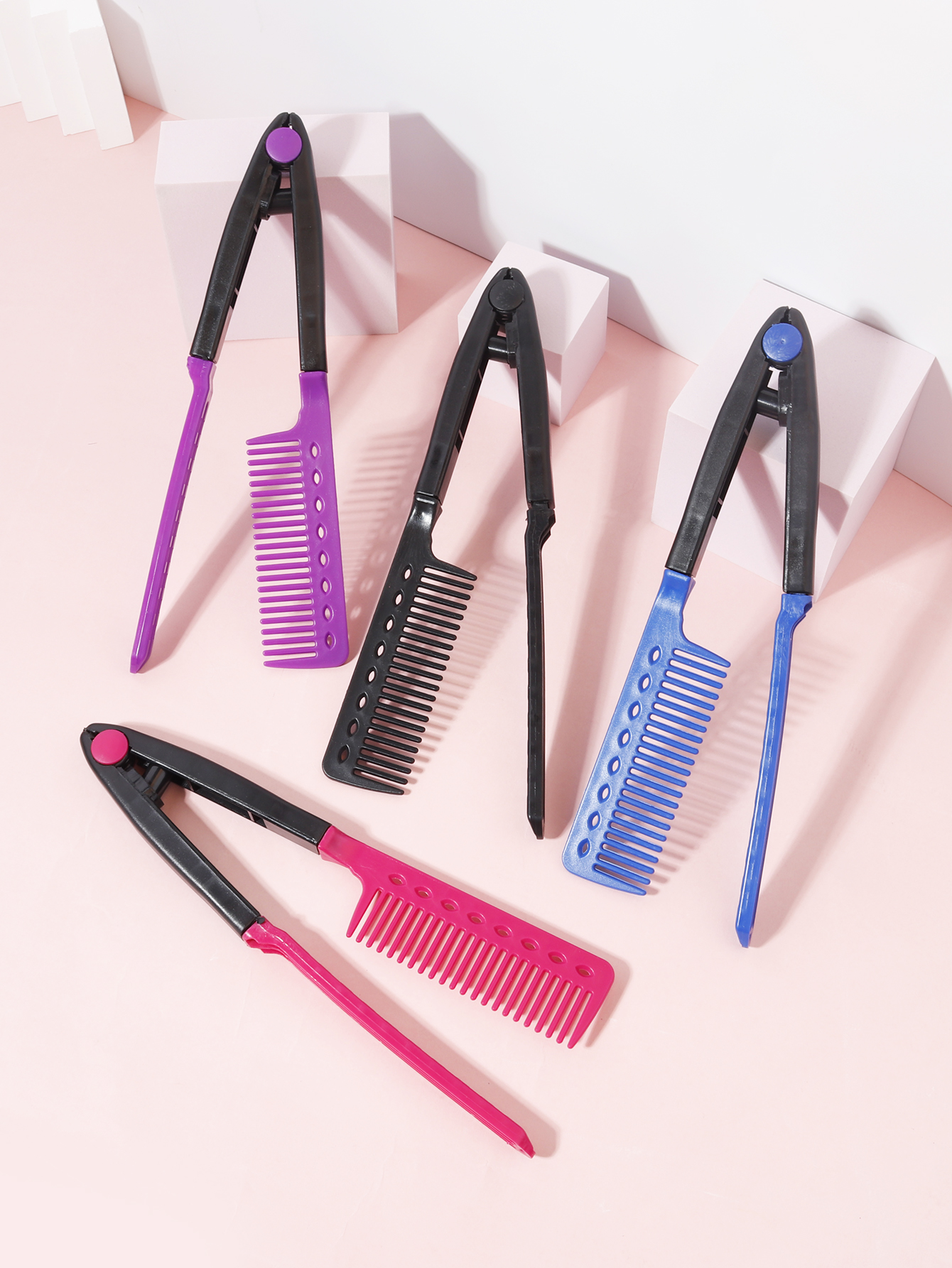 Straight hair brush, V-shaped straightener, straighten hair, suitable for hair salons, special for real hair