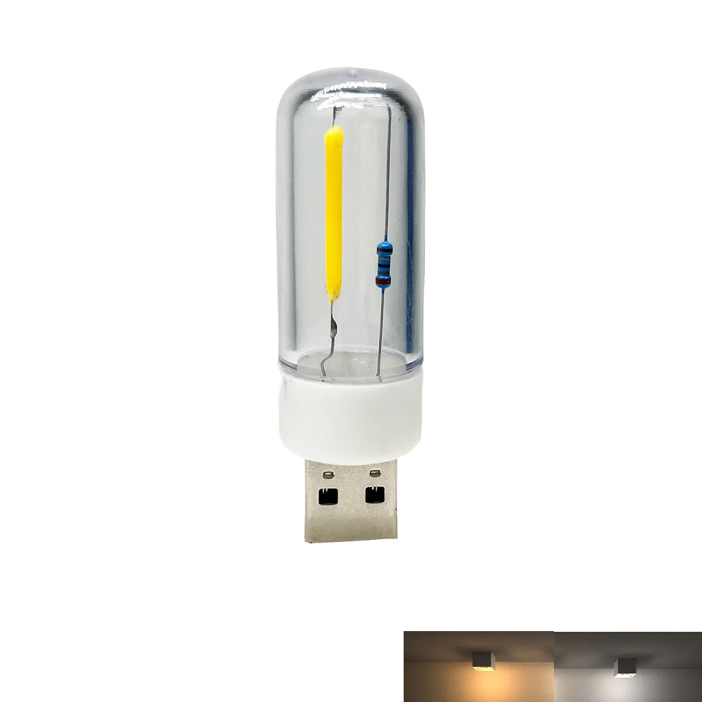 Mini LED Camping Lamp 5V Night Light LED USB Filament Portable Lighting USB lamp Charging Treasure Notebook Mobile Power Bulb
