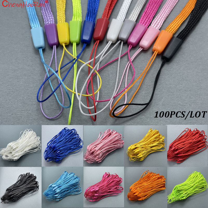 100PCS Color Lanyard For USB Flash Drive Lanyard Handheld Anti Loss Multi-functional Color Wristband Mobile Phone Decoratio