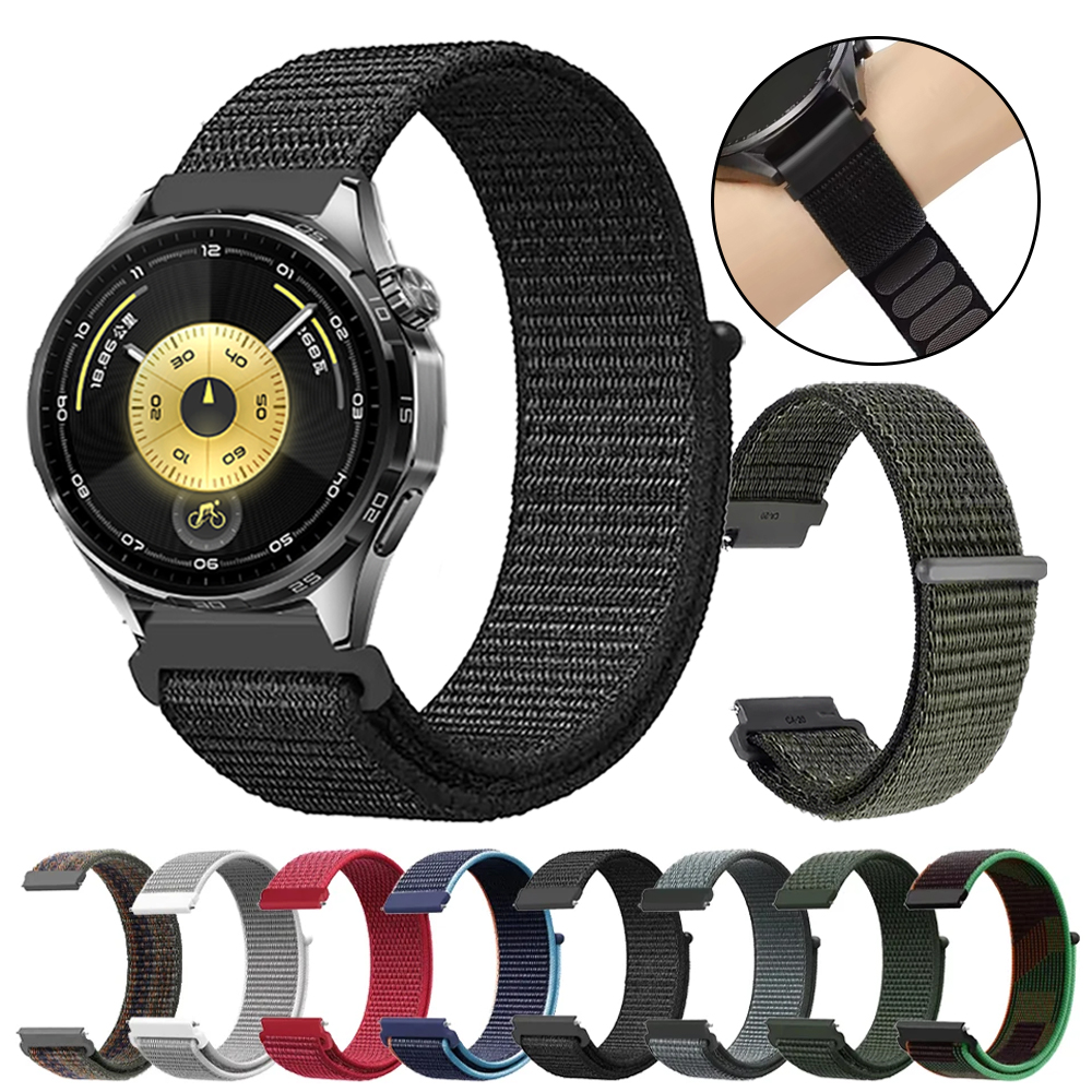 20/22mm Smartwatch Strap For Watch GT 6 5 Pro GT 4 3 2 GT Runner 2 Sport Nylon loop bracelet correa For BALANCE 2