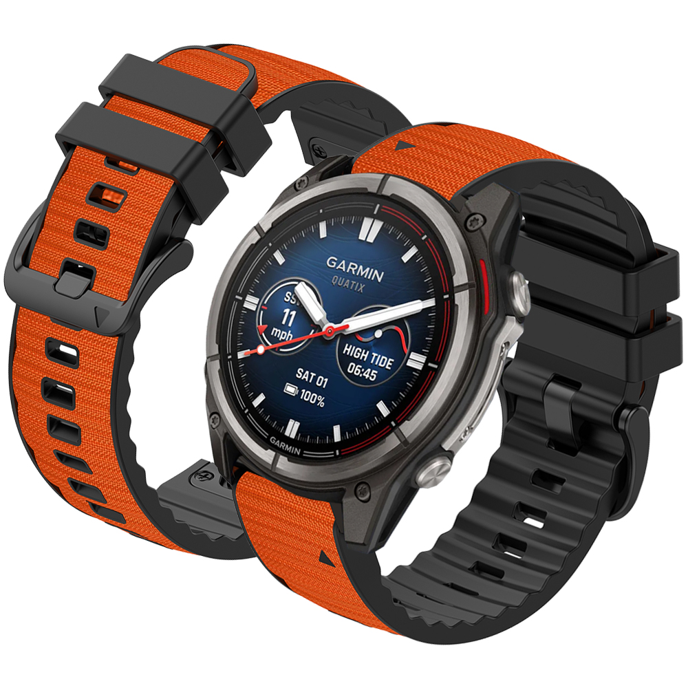 26mm/22mm Nylon Silicone Strap For Quatix 8 47mm 51mm/Tactix DELTA/D2 Mach 2/Enduro 3/Fenix8 Pro 7 7X 6 6X Wrist Band