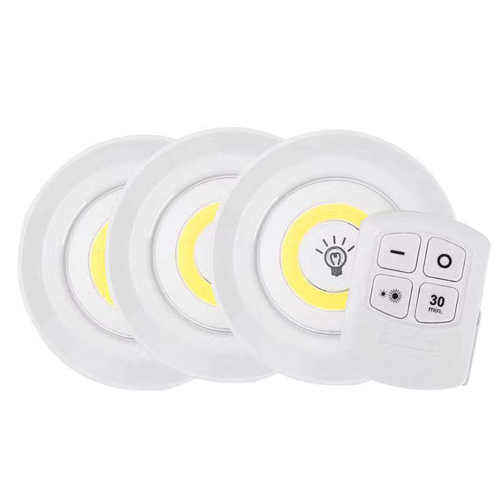 Super Bright Cob Under Cabinet Light LED 5W Wireless Remote Control Dimmable Wardrobe Night Lamp Home Bedroom Kitchen Nightlight