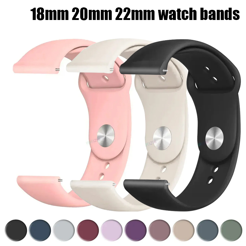 18mm 20mm 22mm strap For Samsung Galaxy watch 7/6/5/pro/4 Classic Silicone bracelet Huawei watch GT 4-2e-3-3 pro 41mm 46mm band