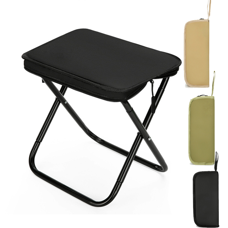 Portable Lightweight Outdoor Folding Chair Sturdy Durable Fishing Stool Picnic Camping Stool Folding Travel Seat for Hiking