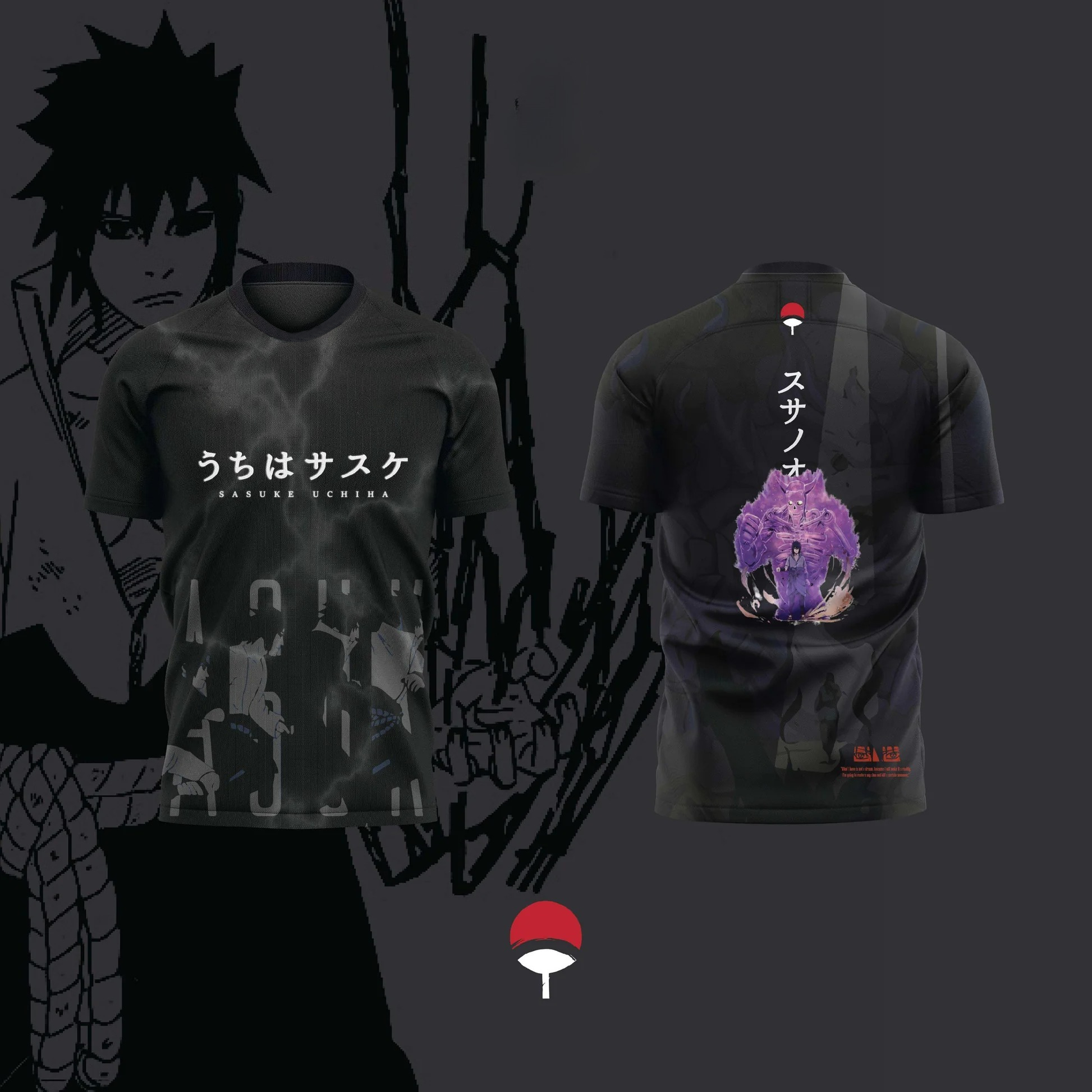 2026 Summer Bandai NARUTO Anime SASUKE UCHIHA 3D Print Football Jersey for Men's Tshirt Summer Sports Casual Tees Kids/ Y2k