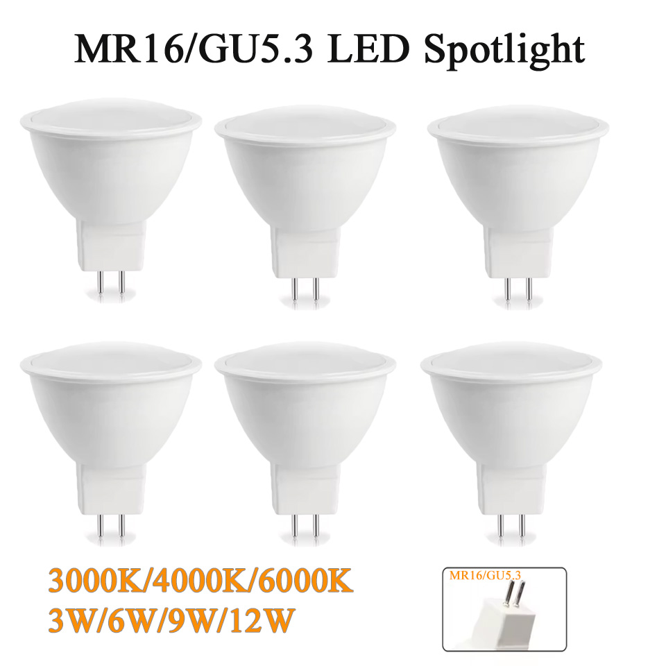 4-10PCS MR16 Bulb GU5.3 LED Spotlight AC 110V 220V 12V Bombillas Spot Light Replace The 50W Halogen Lamp Home Derection