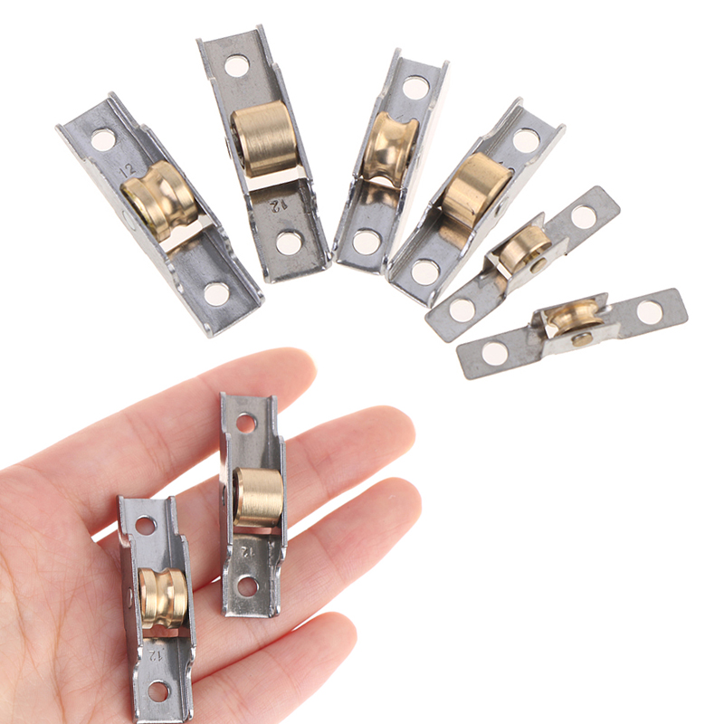 Hot 1Pc Window Pulley Glass Sliding Stainless Steel Door Roller Runner Display Cabinet Mute Wheel Track Pulley Furniture