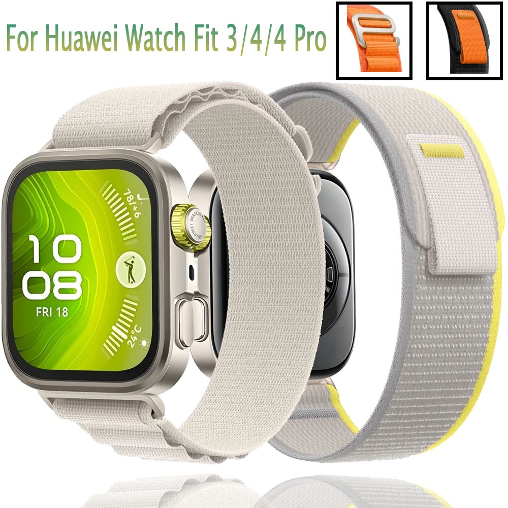 Official Alpine Nylon Strap For Huawei Watch Fit 4/4 Pro Sports Comfortable Wristband For Huawei Watch Fit 4/3 Lightweight Band