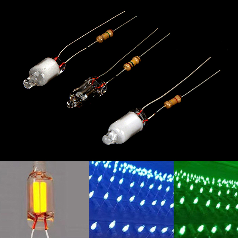 【AD】10Pcs High Quality Neon Light Bulbs 6*13mm Mini Neon Light Indicator With Resistor 220V Red/Blue/Green Color